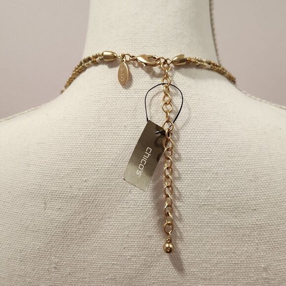 Chico's Colorful Necklace 2 Layer Multicolor Stone Beads 34" NWT - Picture 6 of 8